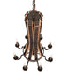 20" Barrel Stave Madera 8 Light Chandelier detail view