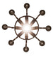 20" Barrel Stave Madera 8 Light Chandelier detail view