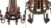 20" Barrel Stave Madera 8 Light Chandelier detail view