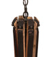 20" Barrel Stave Madera 8 Light Chandelier detail view