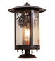 10" Fulton Winter Pine Pier Mount detail