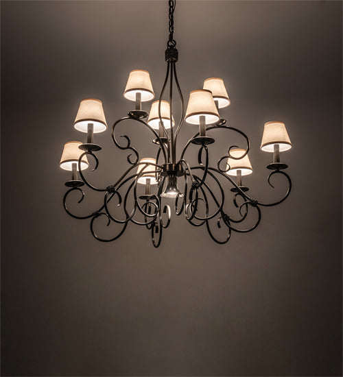 40" Grace 10 Light Chandelier detail view