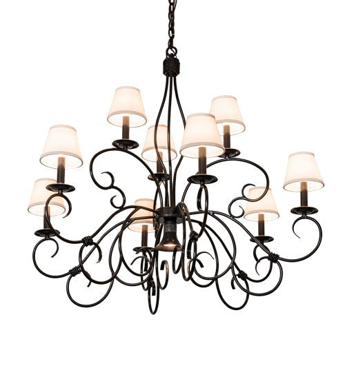 40" Grace 10 Light Chandelier detail view