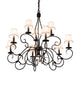 40" Grace 10 Light Chandelier detail view