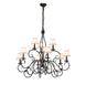 40" Grace 10 Light Chandelier detail view