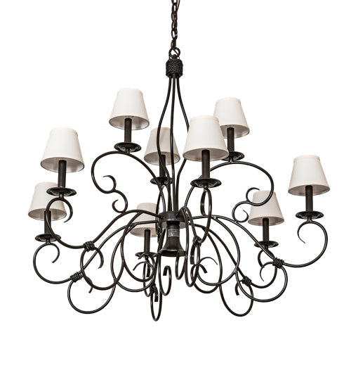 40" Grace 10 Light Chandelier detail view