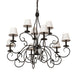 40" Grace 10 Light Chandelier detail view