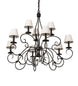40" Grace 10 Light Chandelier detail view