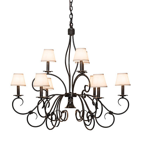 40" Grace 10 Light Chandelier detail view