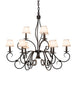 40" Grace 10 Light Chandelier detail view