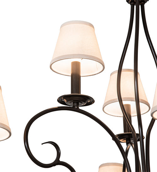 40" Grace 10 Light Chandelier detail view
