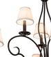 40" Grace 10 Light Chandelier detail view