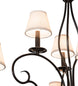 40" Grace 10 Light Chandelier detail view