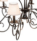 40" Grace 10 Light Chandelier detail view