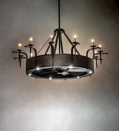 74 inch Costello 12 Light Chandel-Air detail view