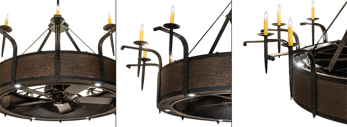 74 inch Costello 12 Light Chandel-Air detail view