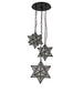 17" Moravian Star 3 Light Cascading Pendant - detail 2