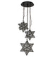 17" Moravian Star 3 Light Cascading Pendant - detail 2