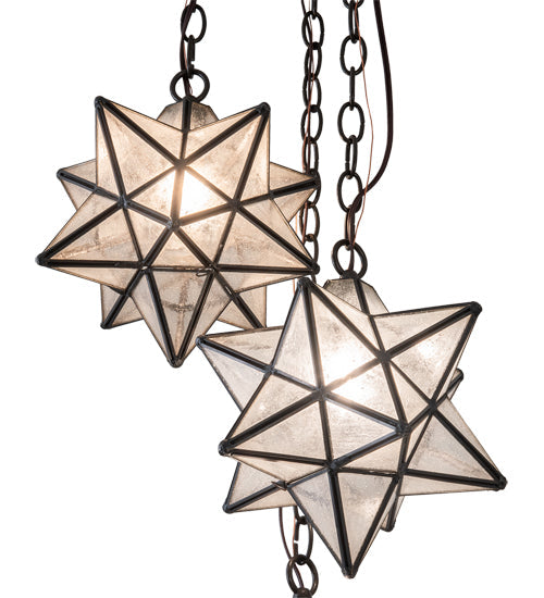 17" Moravian Star 3 Light Cascading Pendant - detail 7