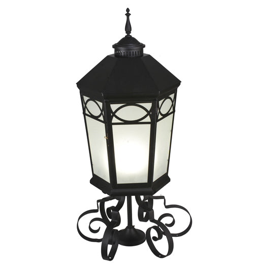16" Restored Taft 1 Light Lantern Post Mount detail
