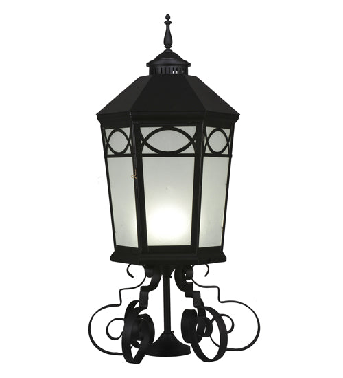 16" Restored Taft 1 Light Lantern Post Mount detail
