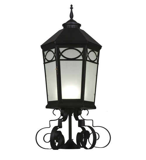 16" Restored Taft 1 Light Lantern Post Mount detail