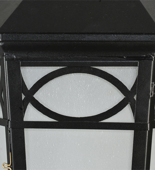 16" Restored Taft 1 Light Lantern Post Mount detail
