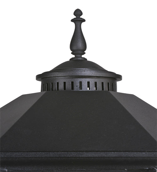 16" Restored Taft 1 Light Lantern Post Mount detail