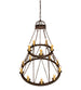 48" Lakeshore 15 Light Two Tier Chandelier detail view