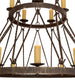 48" Lakeshore 15 Light Two Tier Chandelier detail view