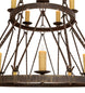 48" Lakeshore 15 Light Two Tier Chandelier detail view