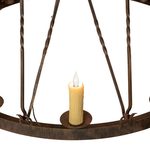 48" Lakeshore 15 Light Two Tier Chandelier detail view