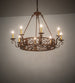 36" Delano 8 Light Chandelier detail view