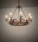 36" Delano 8 Light Chandelier detail view