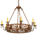 36" Delano 8 Light Chandelier detail view