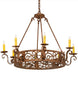 36" Delano 8 Light Chandelier detail view