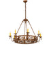 36" Delano 8 Light Chandelier detail view
