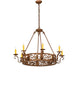 36" Delano 8 Light Chandelier detail view