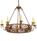 36" Delano 8 Light Chandelier detail view