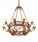 36" Delano 8 Light Chandelier detail view