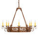 36" Delano 8 Light Chandelier detail view