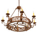 36" Delano 8 Light Chandelier detail view
