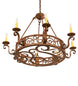 36" Delano 8 Light Chandelier detail view