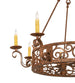 36" Delano 8 Light Chandelier detail view