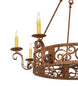 36" Delano 8 Light Chandelier detail view