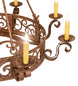 36" Delano 8 Light Chandelier detail view