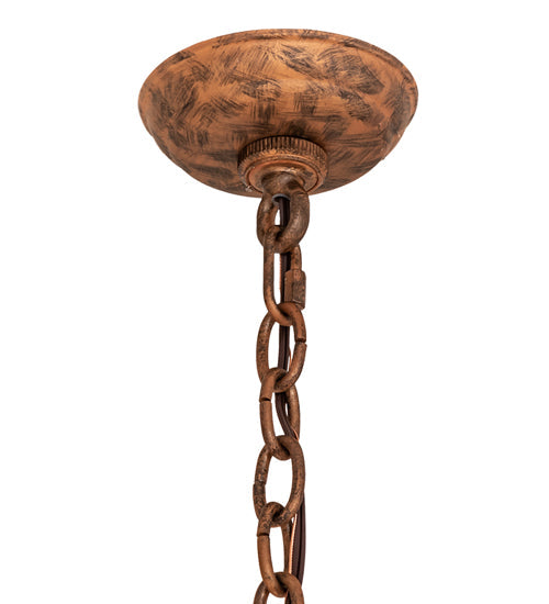 36" Delano 8 Light Chandelier detail view