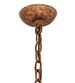 36" Delano 8 Light Chandelier detail view