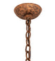 36" Delano 8 Light Chandelier detail view