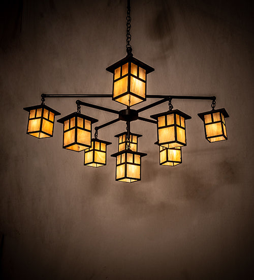 50" Hyde Park T Mission 9 Light Chandelier hero view